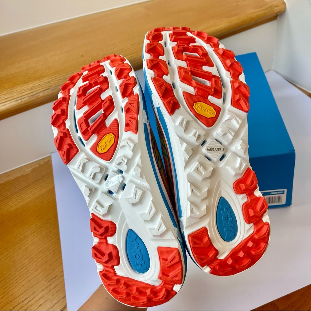 NWT Hoka Mafate Speed 2 Running Shoes Unisex Trail in Flame / Evening Primrose - Picture 12 of 16